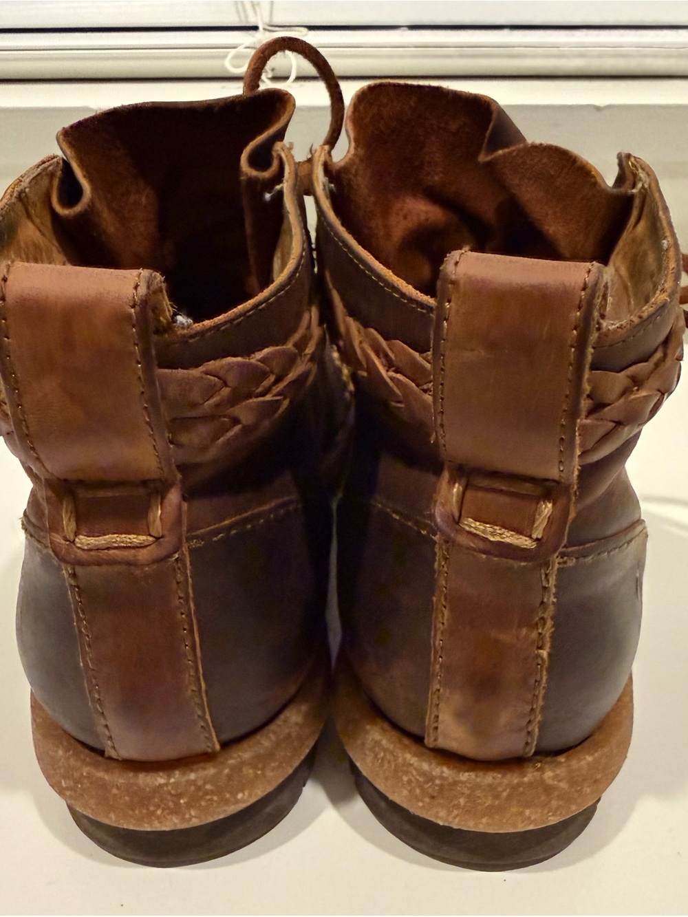 Women’s Brown Leather Lace-Up Boots - Picture 3 of 7